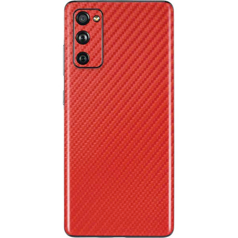 Red Carbon Fiber Specialty Material Galaxy S20 Fan Edition Skin